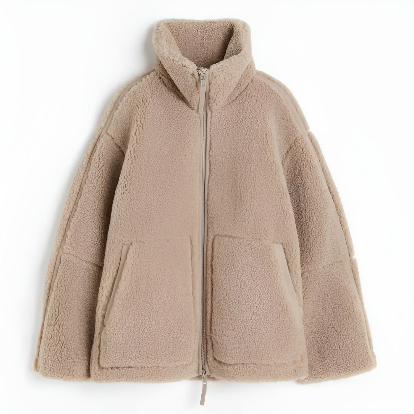 Kaja | Soft Teddy Coat with Stand Collar