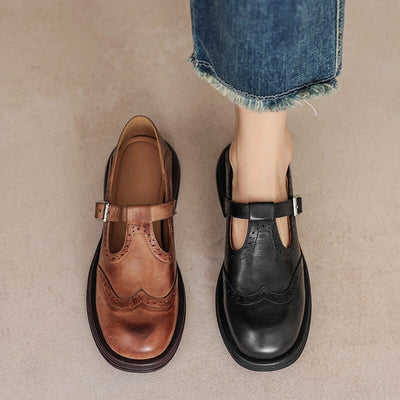 VELDA | Elegant Leather Mary Janes